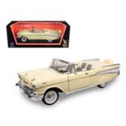 Sunman 1957 Chevrolet Bel Air Convertible Cream 1/18 S01092108