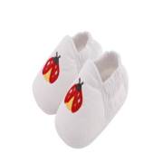 Baby Jem Arkası Lastikli Uğur Böcekli Patik - Beyaz