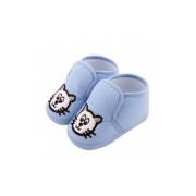 Baby Jem Kedi Nakışlı Lastikli Patik - Mavi