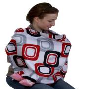 Baby Jem Emzirme Örtüsü - Kırmızı / Gri