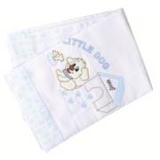 Baby Jem Nakışlı Pazen Battaniye Mavi